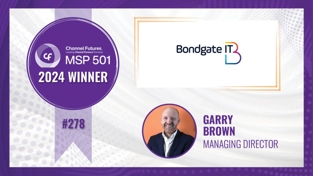 Channel Futures MSP 501  Winner Bondgate IT - Tees Valley IT Specialist - Garry Brown Managing Director